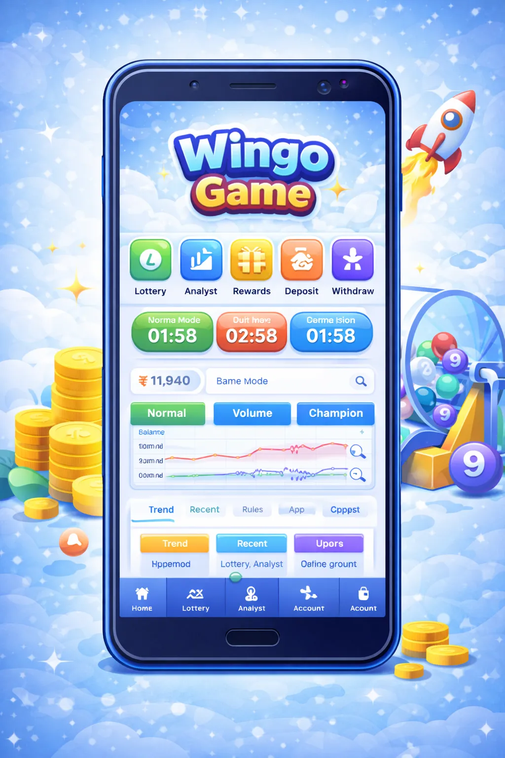 Wingo Game ऐप स्क्रीनशॉट रेफ़रेंस